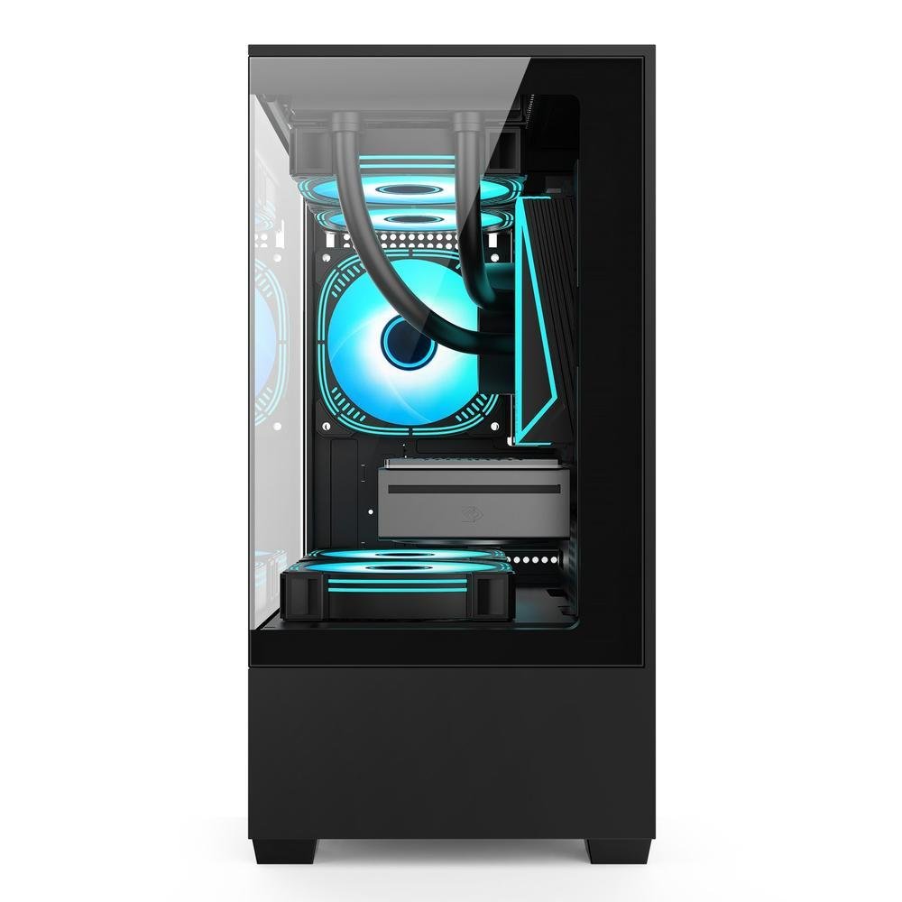Gabinete Gamer Alligator Shop Aquario Scale Mid Tower Lateral E Frontal Em Vidro Temperado Alsgb-scl-bk Gabinete Gamer Alligator Shop Aquario Scale Mid Tower Lateral E Frontal Em Vidro Temperado Alsgb-scl-bk