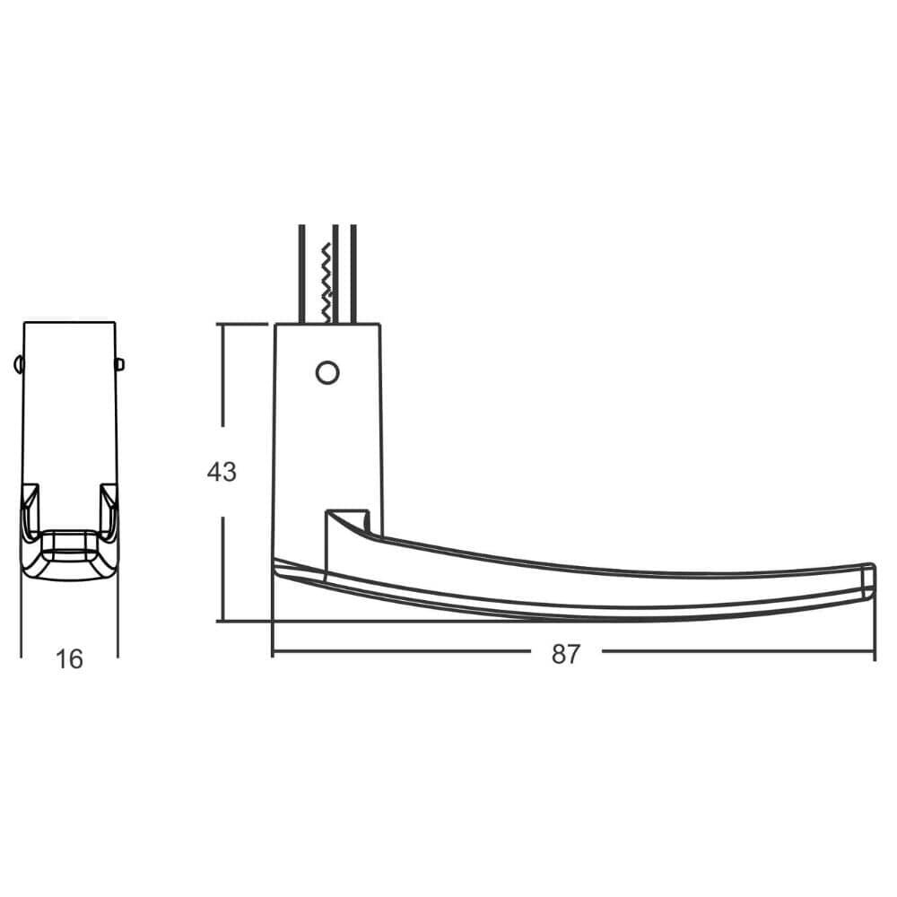 Fechadura Tetra Chave 800/33 Roseta Quadrada Rq1 Oxidado E-coat 40mm Stam