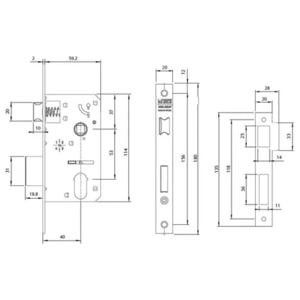 Fechadura 880 Residence Externa St1-55 Ros325 40mm Inox Polido La Fonte
