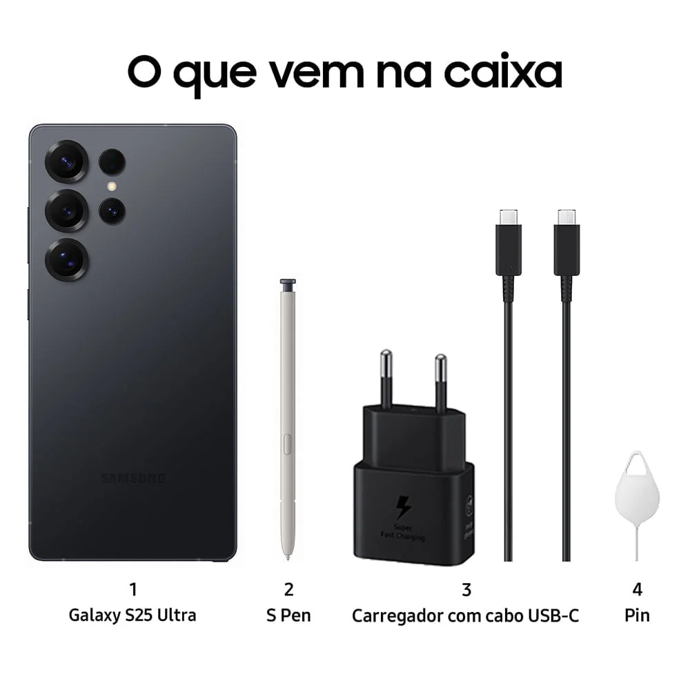 Smatphone Samsung Galaxy S25 Ultra 5G 1TB KaBuM