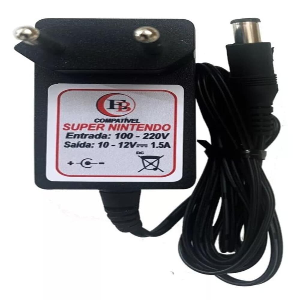 Fonte Para Super Nintendo Snes Bivolt 110/220 Automática Fonte Para Super Nintendo Snes Bivolt 110/220 Automática