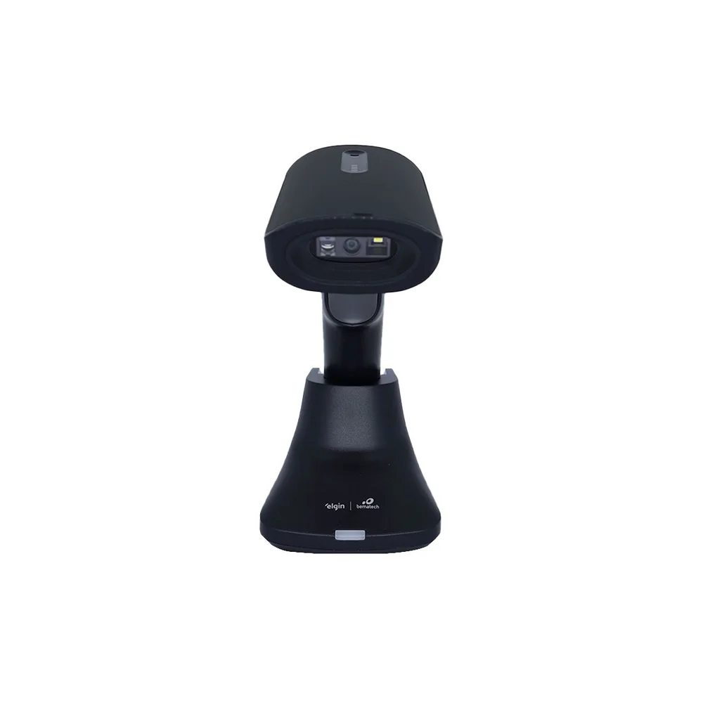 Leitor De Código De Barras Elgin El300 1d 2d Qr Code Bluetooth 5.0 S/ Fio - Preto