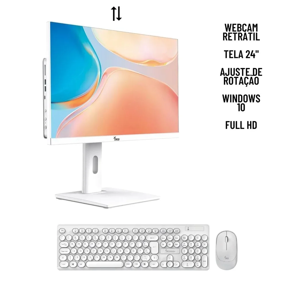 All In One Branco I5 8GB Ram SSD 960gb Tela 24'' Wifi Webcam em Campinas - foto 5