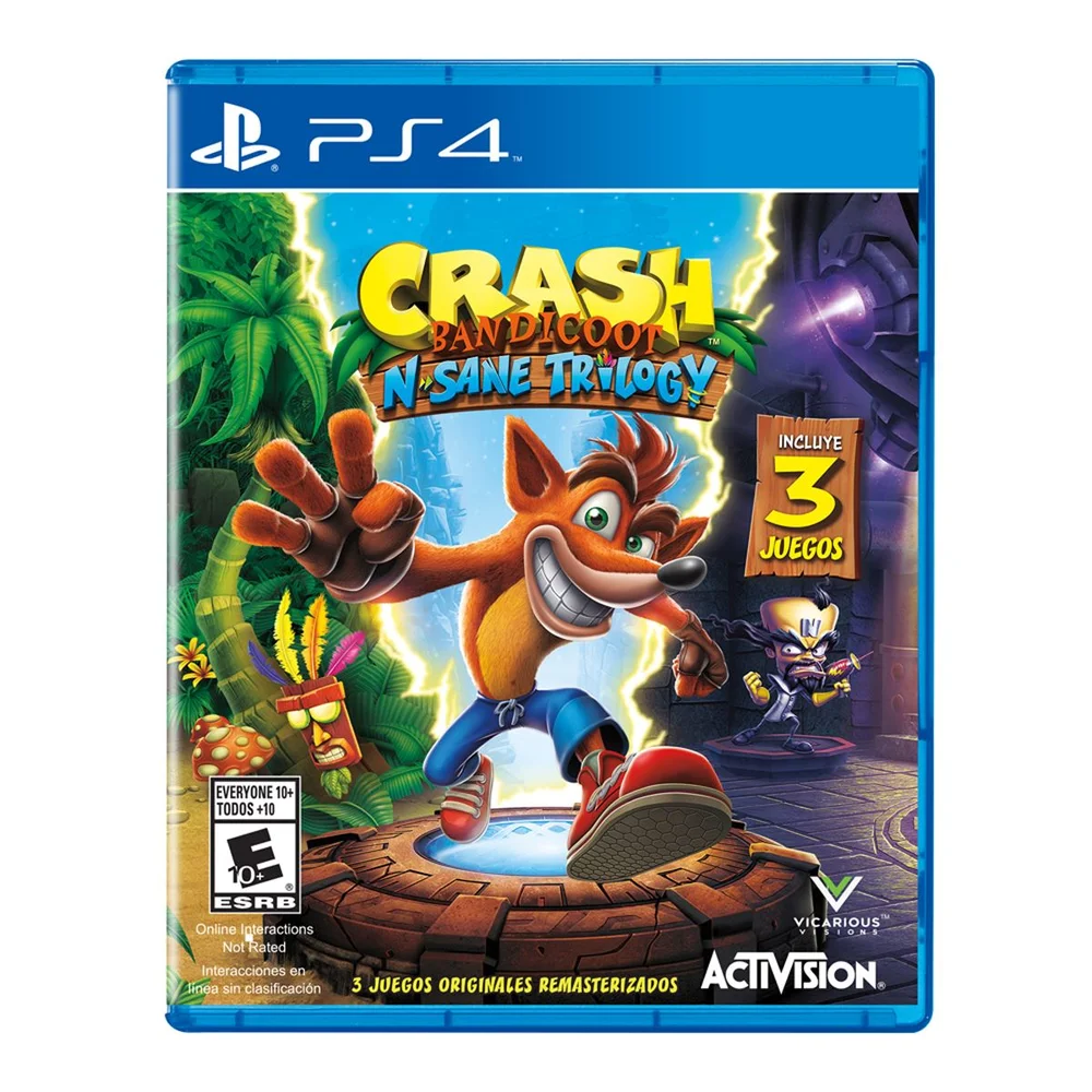 Crash Bandicoot N. Sane Trilogy (capa Em Espanhol) - Ps4 Crash Bandicoot N. Sane Trilogy (capa Em Espanhol) - Ps4