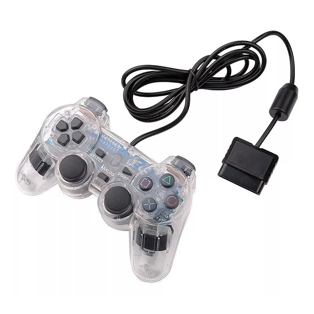 Controle Compatível Com Ps2 Doubleshock 2 Transparente A052 Cor:branco Controle Compatível Com Ps2 Doubleshock 2 Transparente A052 Cor:branco