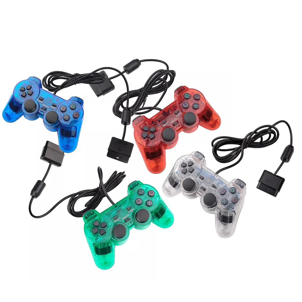 Controle Compatível Com Ps2 Doubleshock 2 Transparente A052 Cor:branco Controle Compatível Com Ps2 Doubleshock 2 Transparente A052 Cor:branco