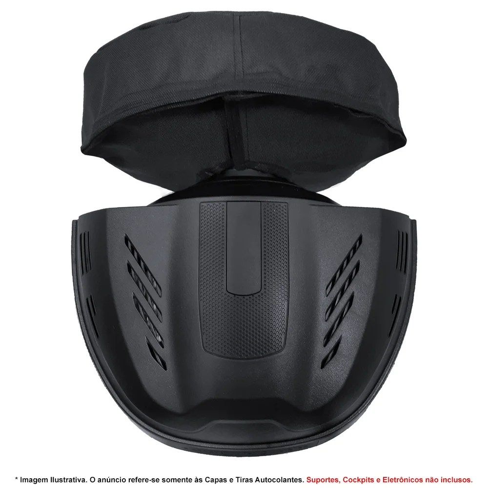 Kit Capas Protetoras Qualicapas Compatíveis C/ Volante E Base T300rs Gt + Capa P/ Pedal T3pa Gt Simulador Thrustmaster