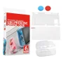 Kit Proteção Para Nintendo Switch 6 Em 1 - Case Capa Película Grips Caps Crystal