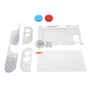 Kit Proteção Para Nintendo Switch 6 Em 1 - Case Capa Película Grips Caps Crystal