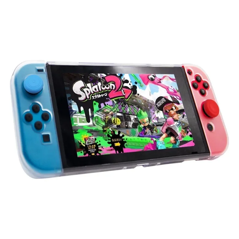 Kit Proteção Para Nintendo Switch 6 Em 1 - Case Capa Película Grips Caps Crystal