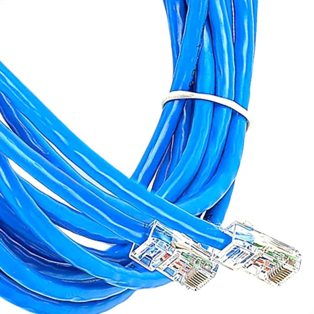Cabo De Rede Cat5e Montado Azul - 50 Metros
