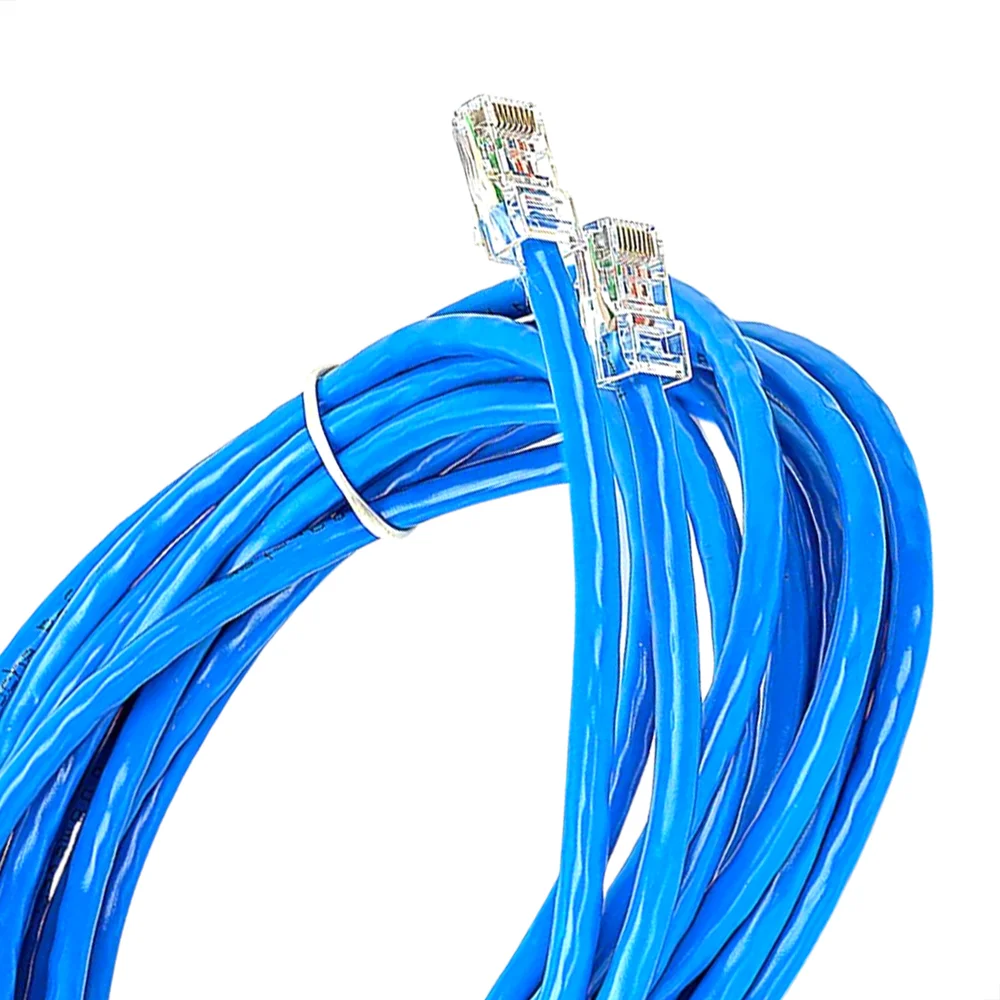 Cabo De Rede Cat5e Montado Azul - 50 Metros