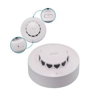 Detector De Fumaça De Incêndios Sem Fio Alarme Sensor De Temperatura Maquina De Fumaça - Branco