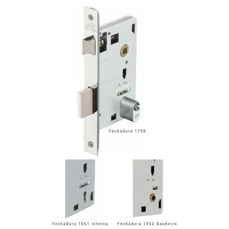Fechadura Duna 2 Externa 55mm Cromo Acetinado M0915z R0069 Ez1750 Imab