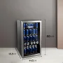 Cervejeira Expositor Vertical Hq Vidro Duplo 100 Litros Inox Hq-100cevpv