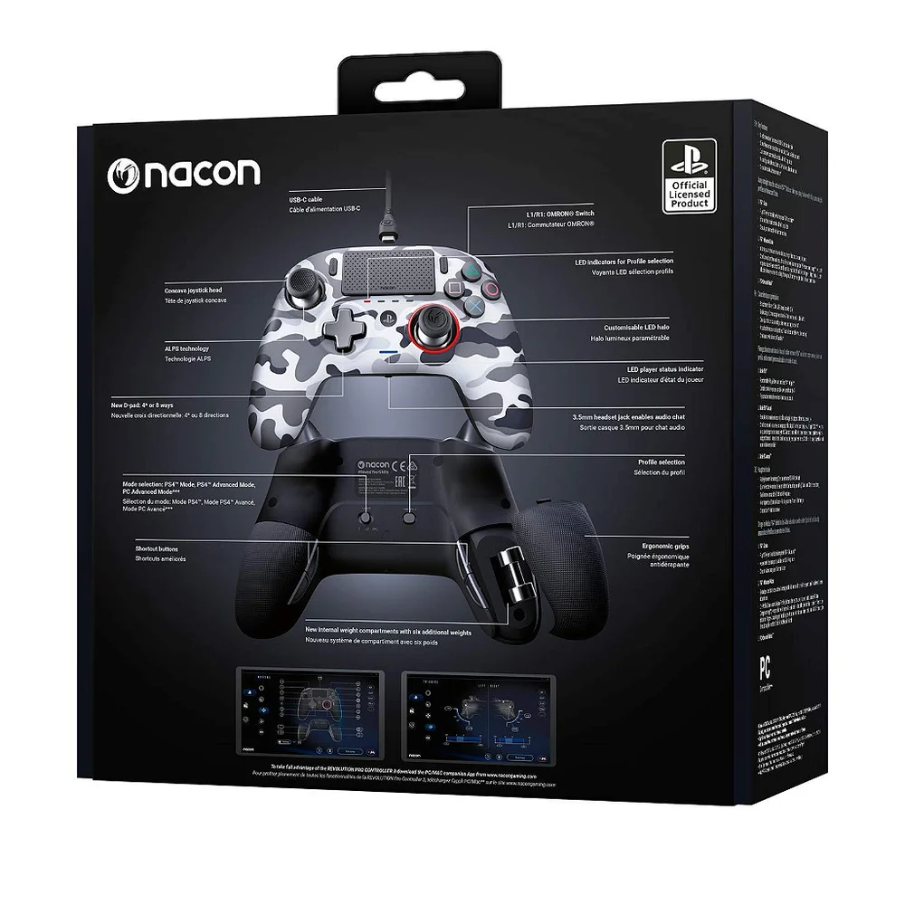 Controle Nacon Revolution Pro V3 Para Ps4 Wireless - Cinza Controle Nacon Revolution Pro V3 Para Ps4 Wireless - Cinza