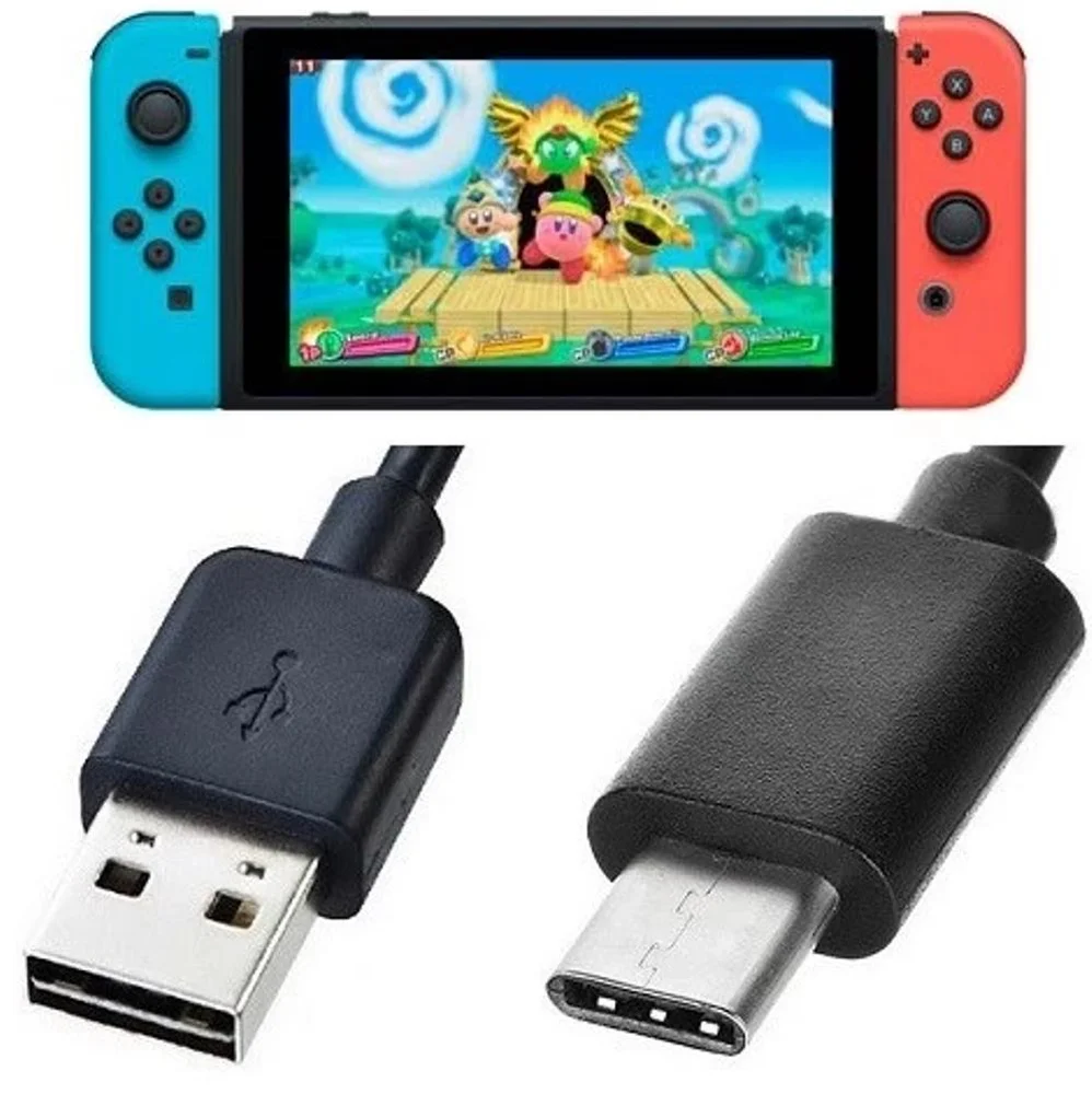 Cabo Carregador Tipo C Usb Para Controle De Nintendo Switch Cabo Carregador Tipo C Usb Para Controle De Nintendo Switch