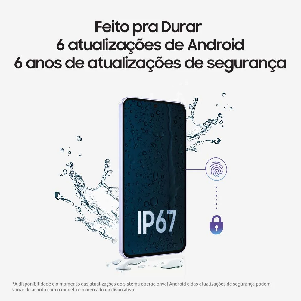 Celular Samsung Galaxy A26 5g 256gb, 8GB Ram, Câmera De 50mp, Ip67, Tela Super AmoLED 6.7”, Nfc Preto - 256 Gb - Bi-volt