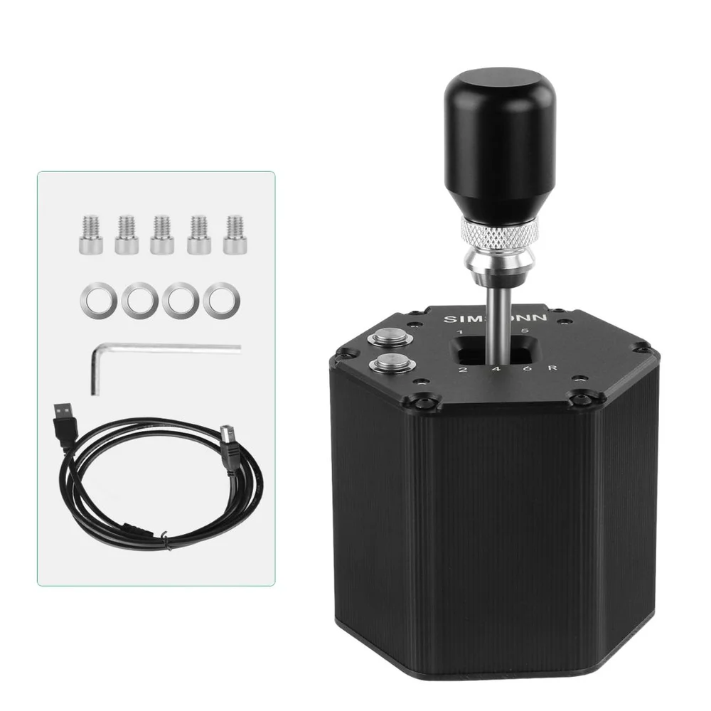 Câmbio Manual Hexagon Shifter 6 Marchas + R Simsonn Para PC Câmbio Manual Hexagon Shifter 6 Marchas + R Simsonn Para PC