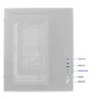 Gabinete Branco Gamer Mini Tower Vidro, 5 Slots De Expansão, Entrada Usb 3.0 P2, Painel Transparente, Home Office, Escritório