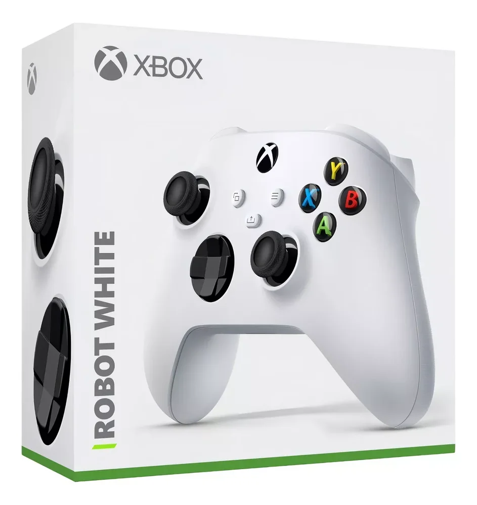 Controle Sem Fio Microsoft XBOX One – Robot White , Compatível Com Series X|s E PC. Controle Sem Fio Microsoft XBOX One – Robot White , Compatível Com Series X|s E PC.