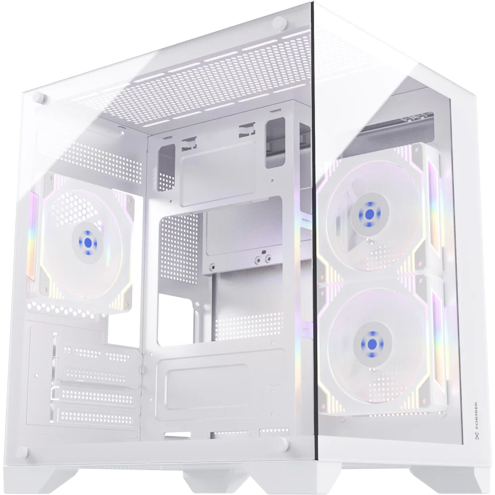 Gabinete Gamer Fortrek Clarity Branco – Design Aquário Com Lateral De Vidro Temperado Gabinete Gamer Fortrek Clarity Branco – Design Aquário Com Lateral De Vidro Temperado