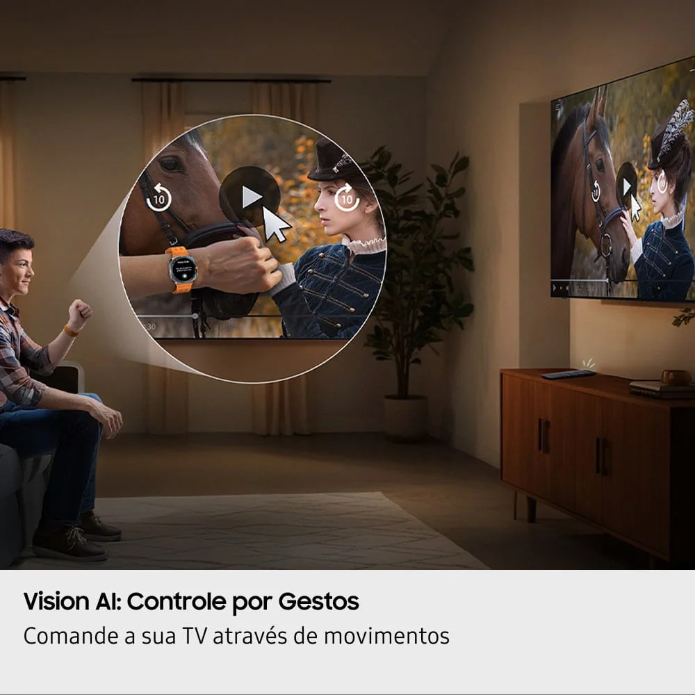 Samsung Vision AI TV 55" QLED Ultra 4K QEF1 2025, Pontos Quânticos, Processador com AI, Art Store, Alexa Samsung Vision AI TV 55" QLED Ultra 4K QEF1 2025, Pontos Quânticos, Processador com AI, Art Store, Alexa