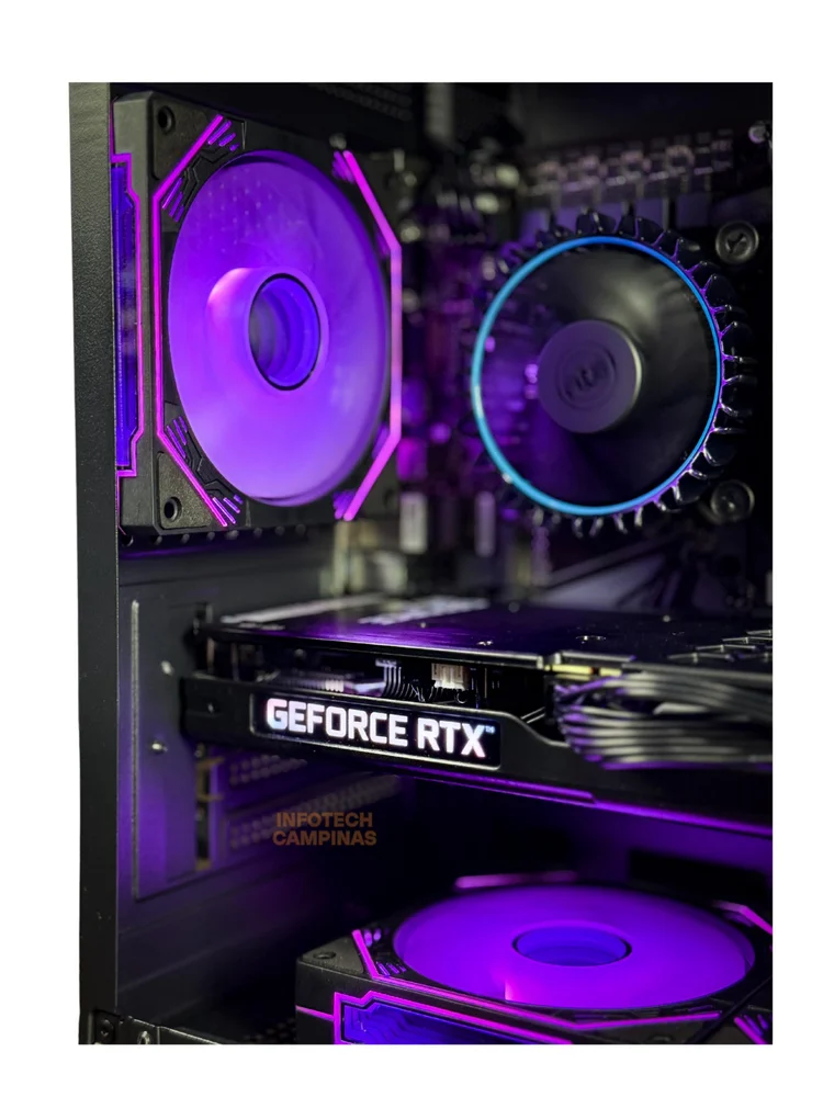 PC Gamer Black Intel i5 12400 | RTX 5060 Gddr7 | 32gb Ddr4 | SSD 1TB Nvme | Gabinete Aquario 5 Fans - A Nova Geração Dos Games - view 3