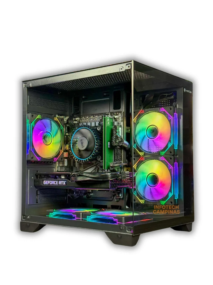 PC Gamer Black Intel i5 12400 | RTX 5060 Gddr7 | 32gb Ddr4 | SSD 1TB Nvme | Gabinete Aquario 5 Fans - A Nova Geração Dos Games - view 5