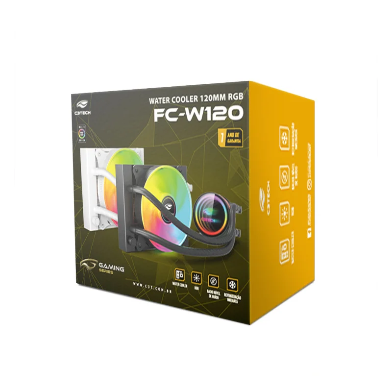 Water Cooler C3tech Gaming 120mm Fc-w120whRGB Branco
