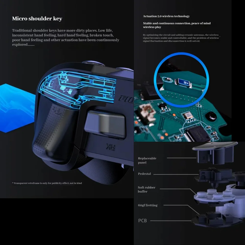 Controle Gamer Zd O+ Excellence Wukong PC Switch Android Ios Controle Gamer Zd O+ Excellence Wukong PC Switch Android Ios