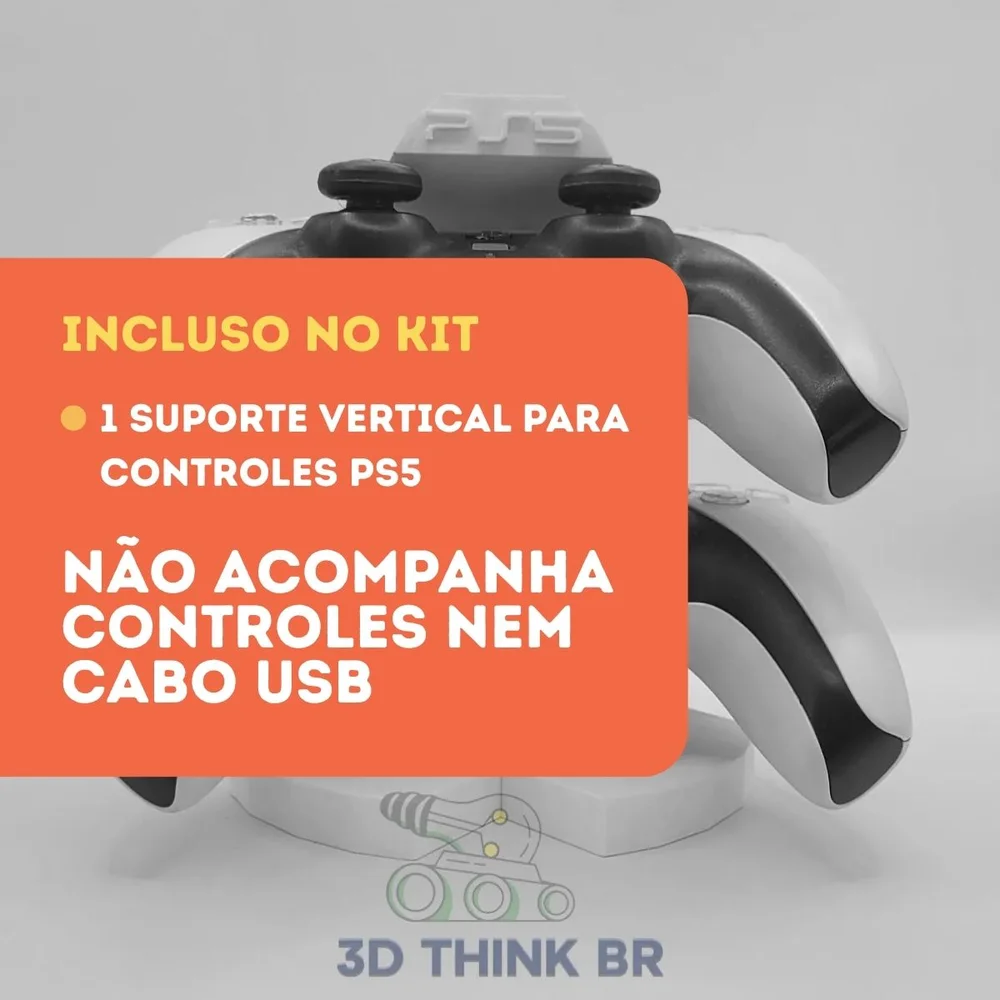 Suporte De Controle Ps5 Vertical - Cinza Suporte De Controle Ps5 Vertical - Cinza