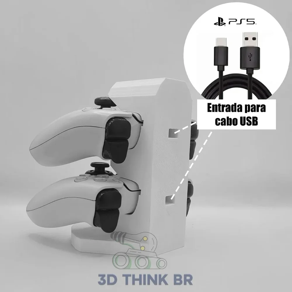 Suporte De Controle Ps5 Vertical - Cinza Suporte De Controle Ps5 Vertical - Cinza
