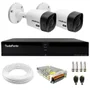 Kit 2 Câmeras Intelbras Vhc 1120 B Hd 720p Visão Noturna 20m + Dvr Tudo Forte 4 Canais Com App Xmeye