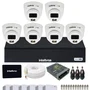 Kit Cftv Intelbras 6 Câmeras 3220d Full Color Com Áudio Dvr 1108-c Mhdx SSD Intelbras 512gb Incluso.