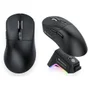 Mouse Smailwolf M6 Paw3311 12000dpi 1khz Tri-mode Preto