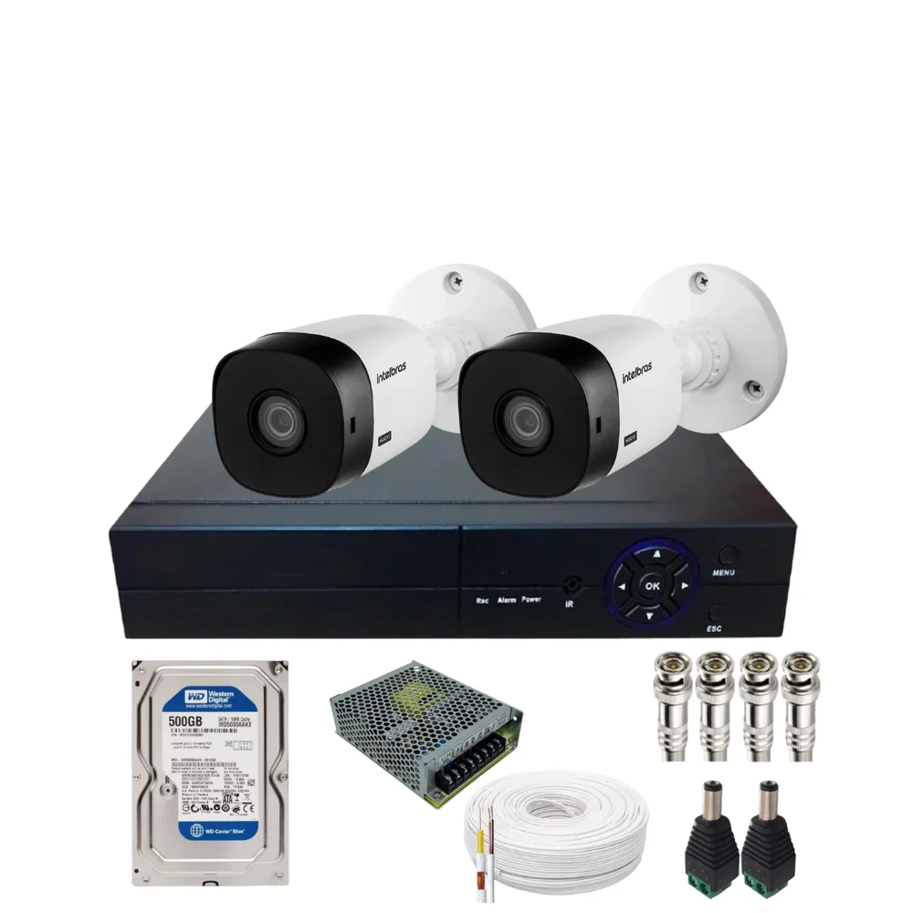 Kit 2 Câmera Full Hd 1220b Intelbras Dvr 04ch Alta Performance Com Hd 500gb Incluso Kit 2 Câmera Full Hd 1220b Intelbras Dvr 04ch Alta Performance Com Hd 500gb Incluso