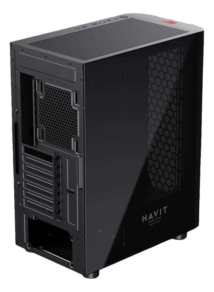 Gabinete Gamer Vidro Temperado Havit Cf928 Preto. Gabinete Gamer Vidro Temperado Havit Cf928 Preto.
