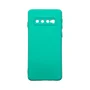 Capa Samsung S10 Silicone Aveludada Protege Câmera Colorida Capinha Anti Impacto S10:verde Água