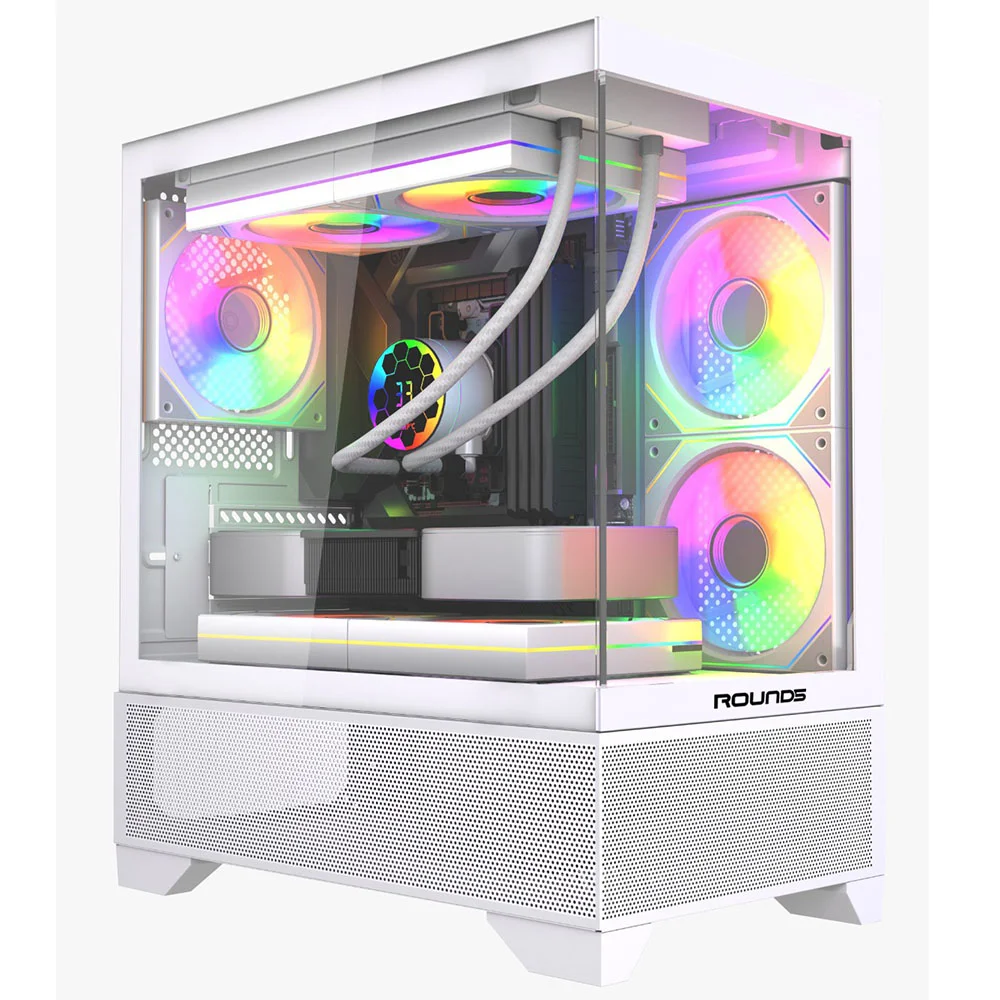 Gabinete Gamer Micro Atx Sem Fan Sem Fonte Round5 Draven White R5-draven-w-2182 Gabinete Gamer Micro Atx Sem Fan Sem Fonte Round5 Draven White R5-draven-w-2182