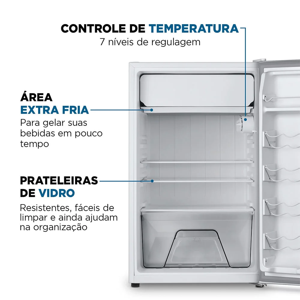 Frigobar Mondial 120l Porta Reversível Branco Fgb-01-w120 Frigobar 120l -  Fgb-01-w1200 - 220v/60hz