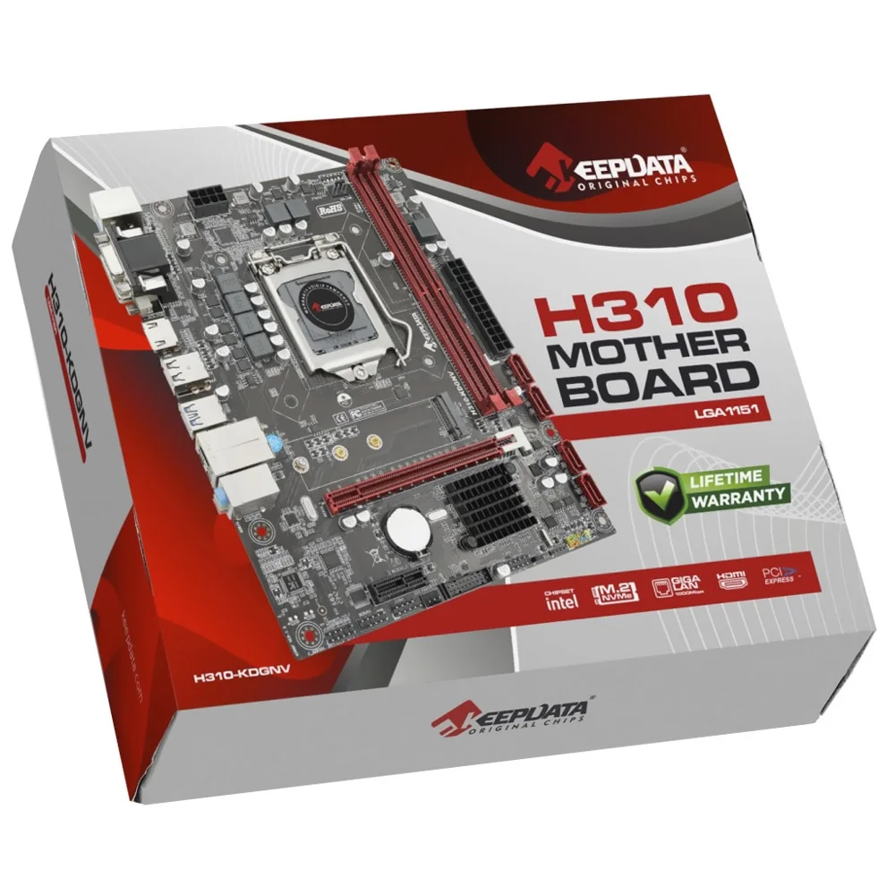 Placa Mãe 1151p Keepdata H310-kdgnv M.2 Ddr4 HDMI Vga Giga