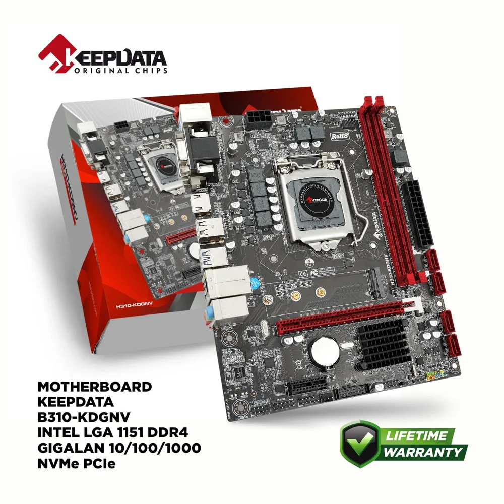 Placa Mãe 1151p Keepdata H310-kdgnv M.2 Ddr4 HDMI Vga Giga