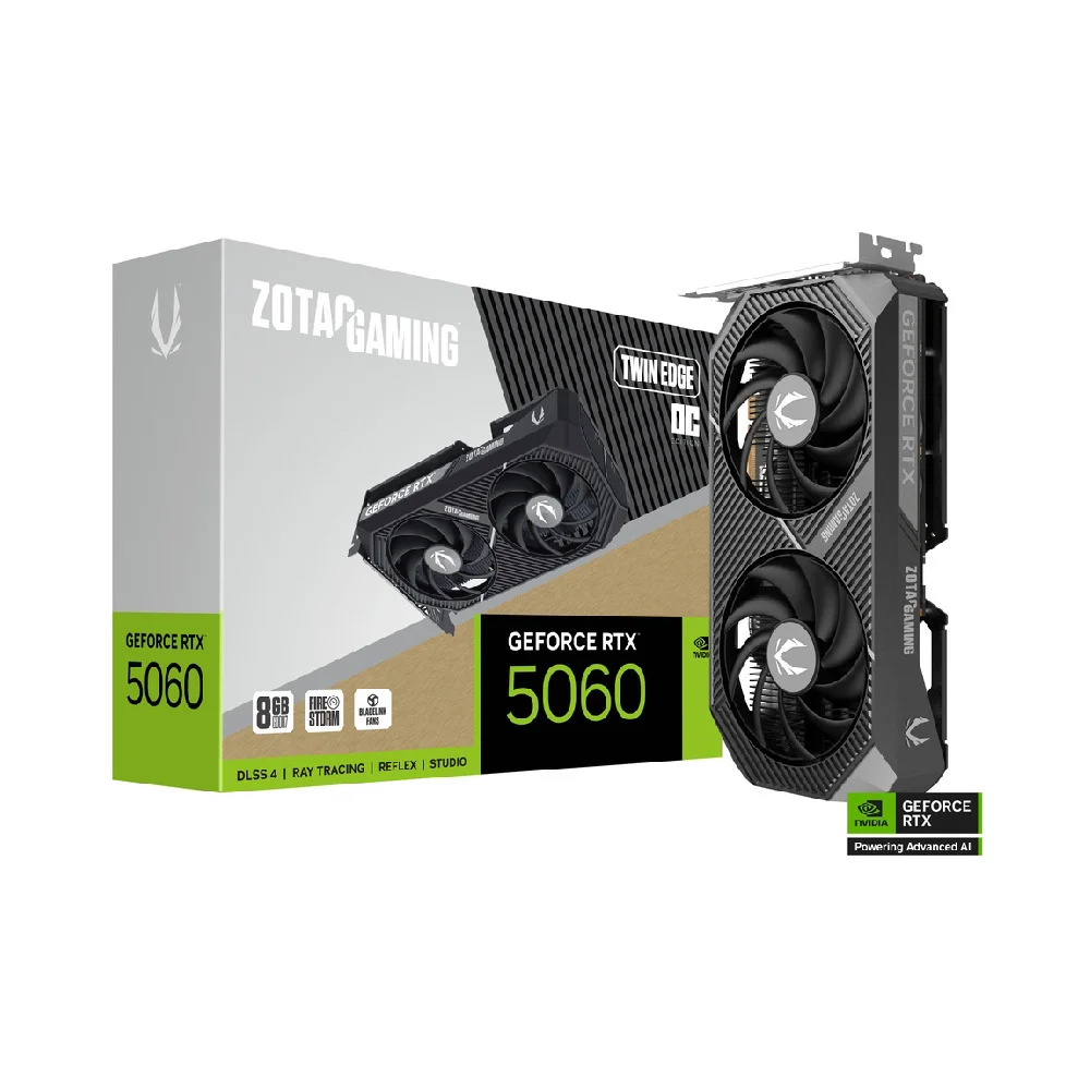 Placa De Video Zotac RTX 5060 Twin Edge 8GB Oc Gddr7 128bits - Zt-b50600h-10m Placa De Video Zotac RTX 5060 Twin Edge 8GB Oc Gddr7 128bits - Zt-b50600h-10m