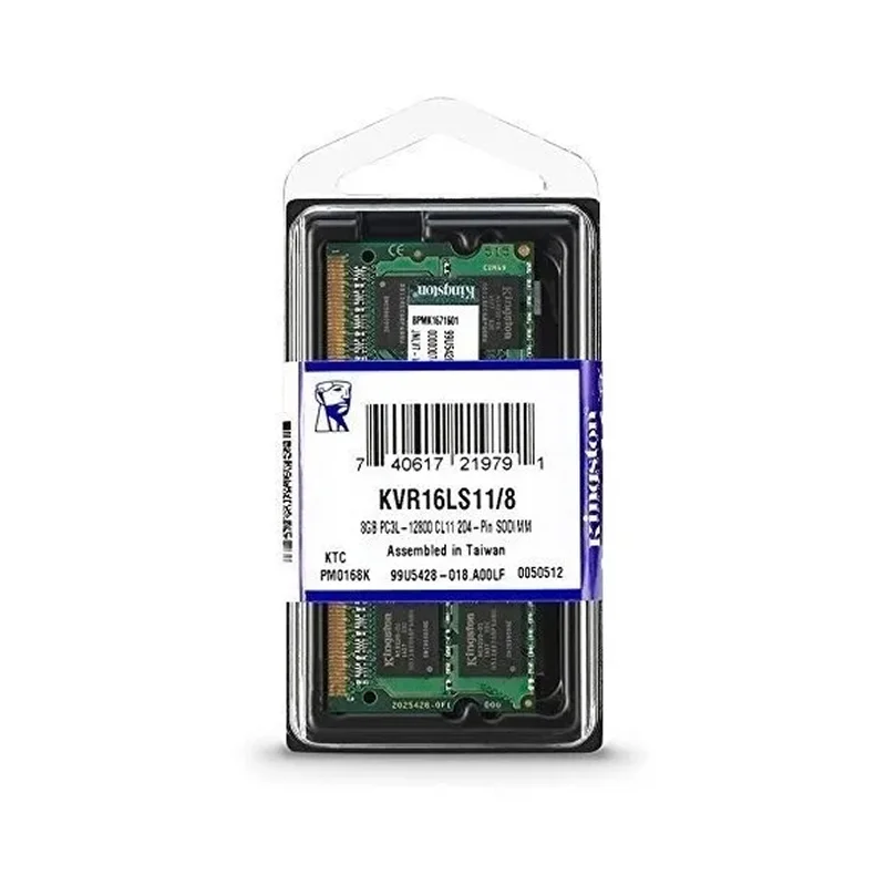 Memória Ram Kingston 8GB Ddr3l 1600mhz Kvr16ls11/8 1.35v So-dimm – Notebook Memória Ram Kingston 8GB Ddr3l 1600mhz Kvr16ls11/8 1.35v So-dimm – Notebook