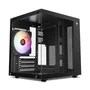 Gabinete Gamer Pichau Atom Mini-tower Lateral De Vidro Com 1 Fan Preto - Pg-atom-bk