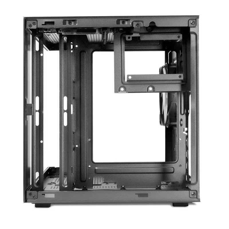 Gabinete Gamer Pichau Atom Mini-tower Lateral De Vidro Com 1 Fan Preto - Pg-atom-bk