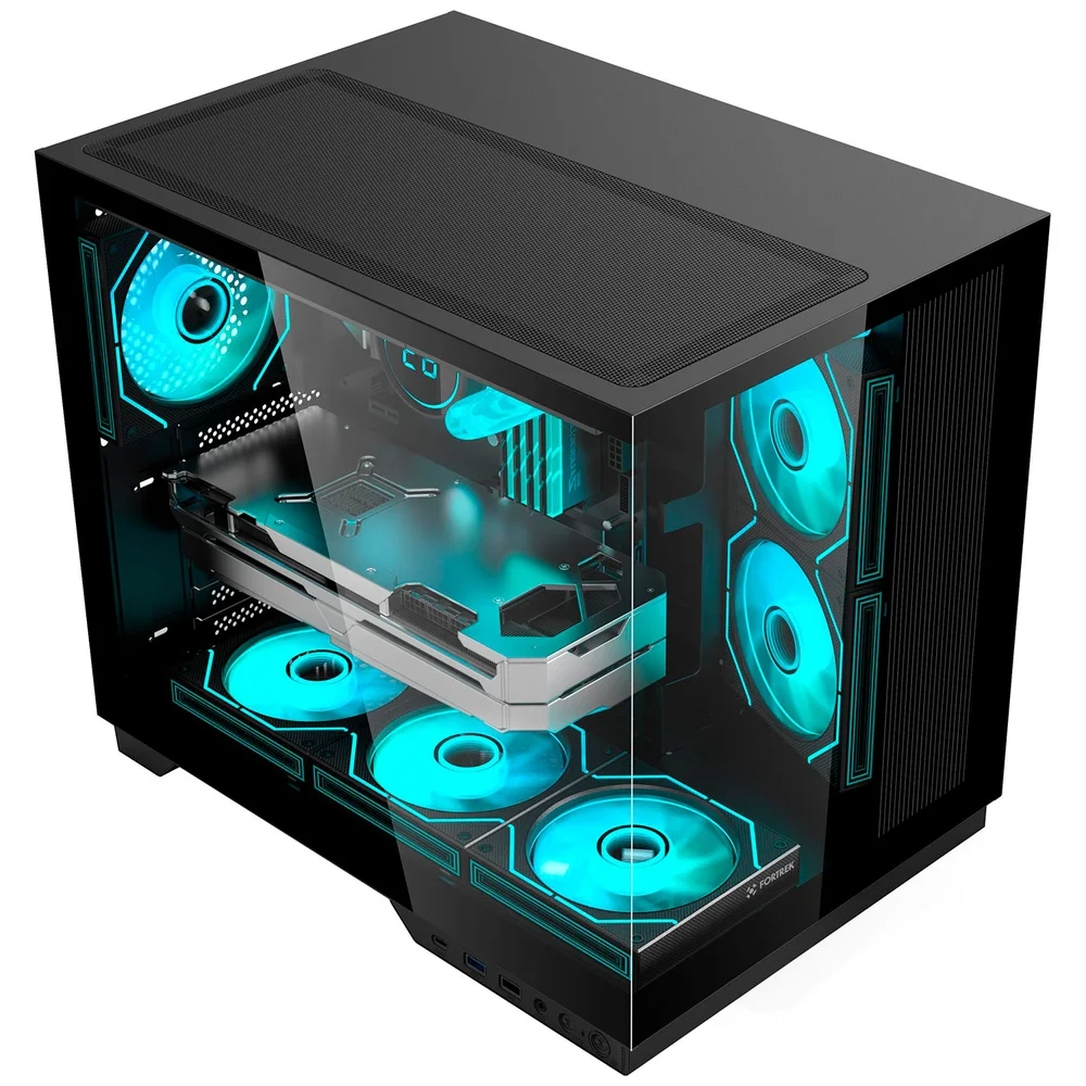 Gabinete Gamer Fortrek Clarity Max Preto Gabinete Gamer Fortrek Clarity Max Preto