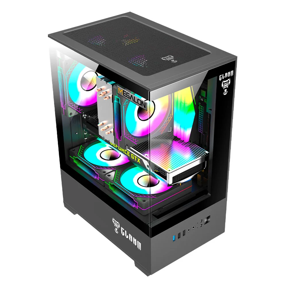 Gabinete Gamer Aquario Megalon 3 Fan Matx Mini-itx Clanm