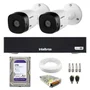 Kit 2 Câmeras Intelbras Vhl 1220 B G8 Bullet Full Hd 1080p Infra 20m Ip66 + Dvr Mhdx 1104-c + Hd 2TB